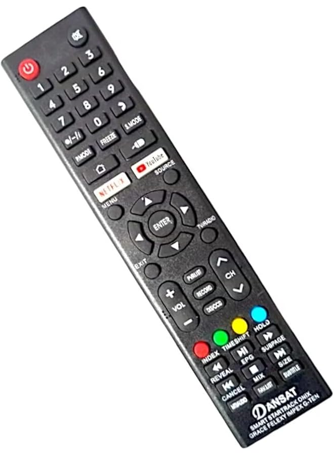 إيروريكس جهاز تحكم عن بعد بديل متوافق مع أجهزة تلفاز Dansat وImpax LCD LED - Image 3