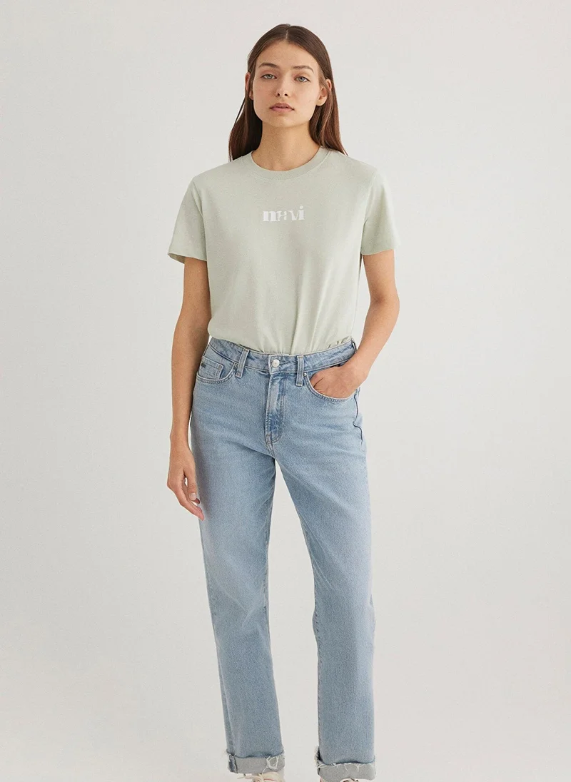 مافي Mavi Printed Green T-Shirt
