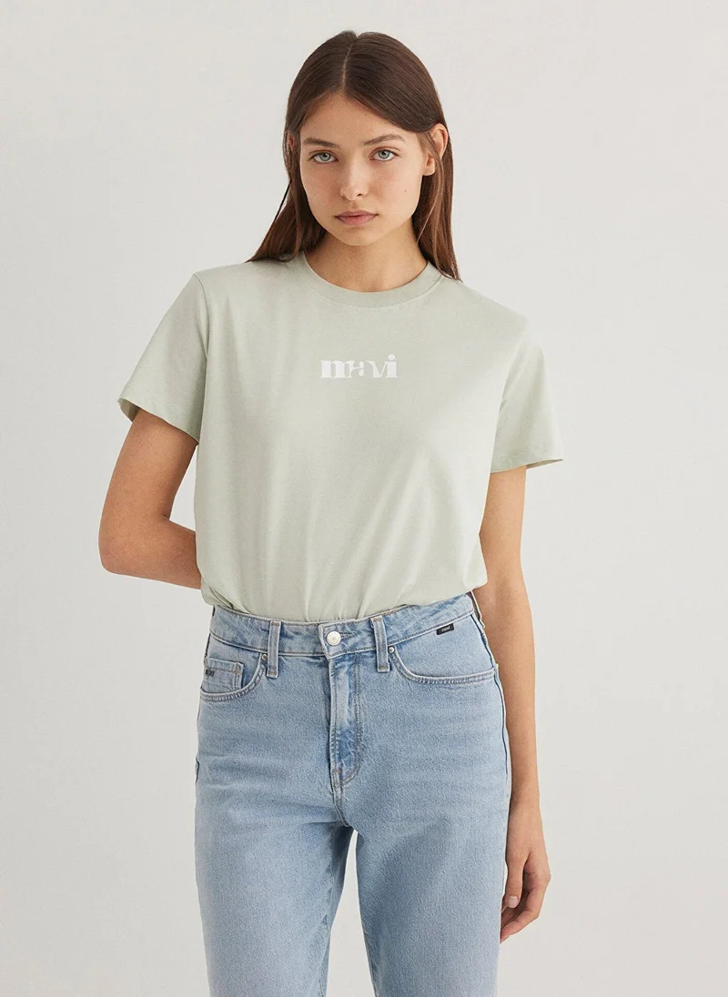 مافي Mavi Printed Green T-Shirt