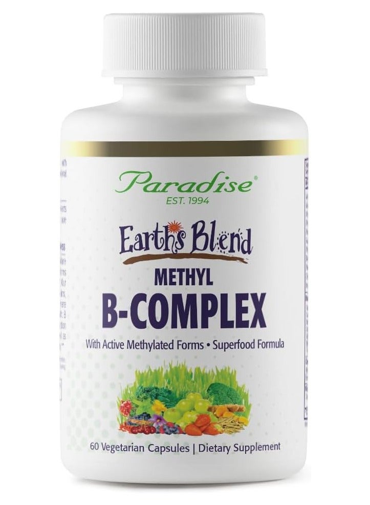 بارادايس هيربس مزيج أعشاب الجنة مع فيتامينات ب المنشطة بالإنزيمات المساعدة - 60 كبسولة نباتية
