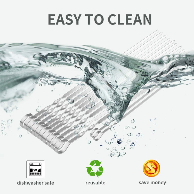 LANNEY Skewers - 17" Kabob Skewers for Grilling, Metal Sticks for Kabobs Stainless Steel Flat Long Shish Kebab Reusable Grill BBQ Barbecue Sticks for Meat Chicken Vegetable, 12 Pack Bonus 14 Inch - Image 5