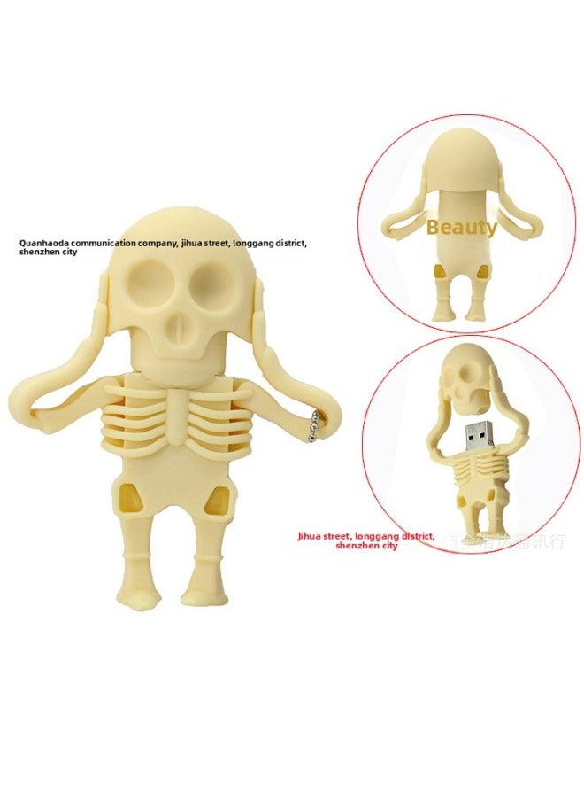 Generic Cartoon USB Flash Disk 3.0 & 2.0 Human Organ Skeleton Skull 64G Halloween Gift Skull Skull Skull USB Flash Disk-Color:2.0 M Skull-Capacity:64GB  - Image 1