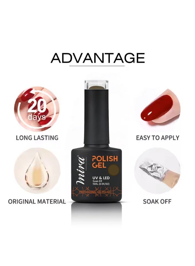 Mira Professional Nail Art Gel Nail Polish 15ml #049 Professional Salon and Home - Image 3