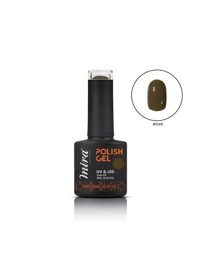 Mira Professional Nail Art Gel Nail Polish 15ml #049 Professional Salon and Home - Image 1