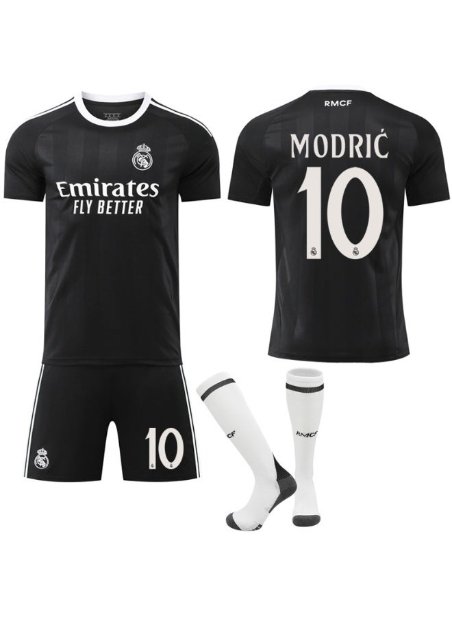 ريال مدريد 2025-2026 الموسم #10 مودريتش الأسود التدريب كرة القدم جيرسي السراويل الجوارب مجموعة حجم الأطفال وحجم الكبار ، هدية للجماهير والأصدقاء - Image 1