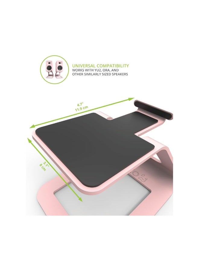 Kanto Audio SE2P Elevated Desktop Speaker Stands for Small Speakers-Pink, Pair - Image 4