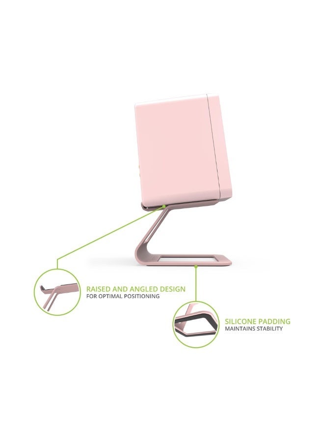 Kanto Audio SE2P Elevated Desktop Speaker Stands for Small Speakers-Pink, Pair - Image 2