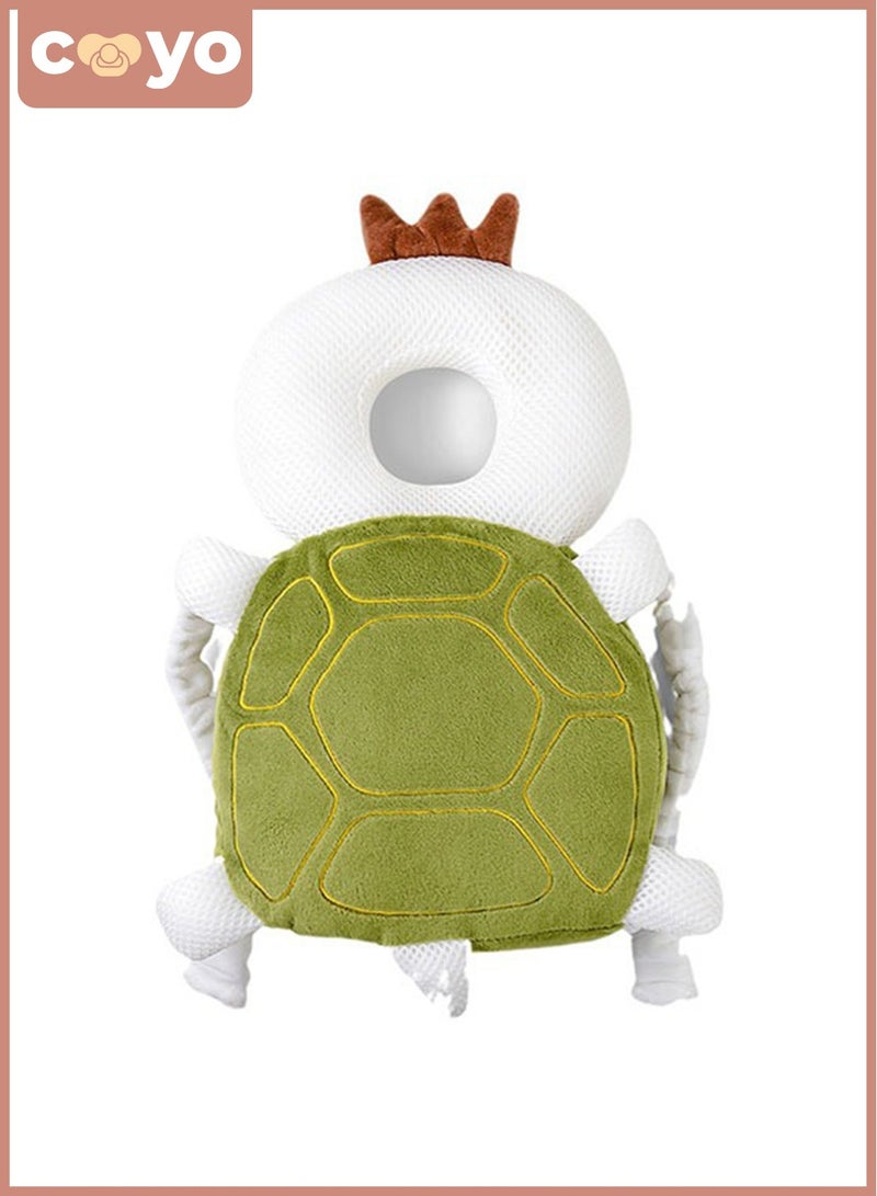 COYO Toddler Baby Head Protection Cushion Turtle Adjustable Baby Head Protection Backpack Soft and Breathable Infant Support Head Pillows Cartoon Baby Wear Safety Pad for Crawling - Image 1