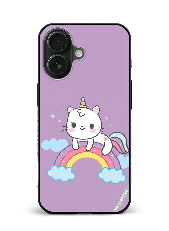 VR CREATIVE Protective Case Cover For Apple iPhone 16 Plus Unicorn Design Multicolour