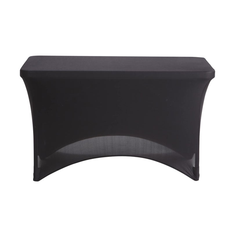 Iceberg iGear Stretch Fabric Table Cover Fits 4 Table PolyesterSpandex Black 24 W x 48 L