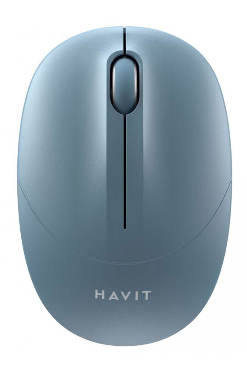 havit 2.4GHz Wireless Mouse 1600 DPI - Comfortable and Silent Optical Mouse with USB Receiver, Plug and Play, Long Battery Life, 47g Lightweight Design, Energy Saving, Precise and Smooth Control, Durable up to 3 Million Clicks, Compatible with Laptop, PC, Windows, Mac, Chromebook, Linux (Blue) - Image 1