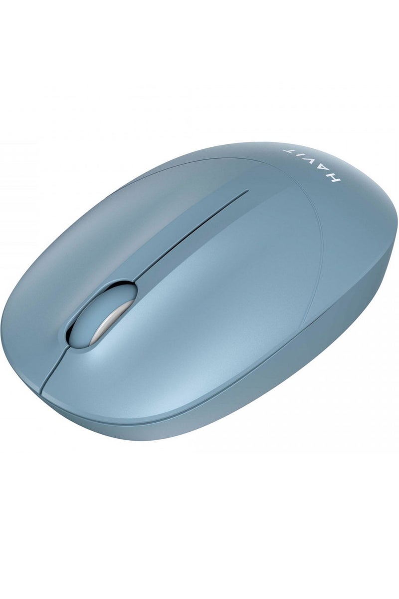 havit 2.4GHz Wireless Mouse 1600 DPI - Comfortable and Silent Optical Mouse with USB Receiver, Plug and Play, Long Battery Life, 47g Lightweight Design, Energy Saving, Precise and Smooth Control, Durable up to 3 Million Clicks, Compatible with Laptop, PC, Windows, Mac, Chromebook, Linux (Blue) - Image 2