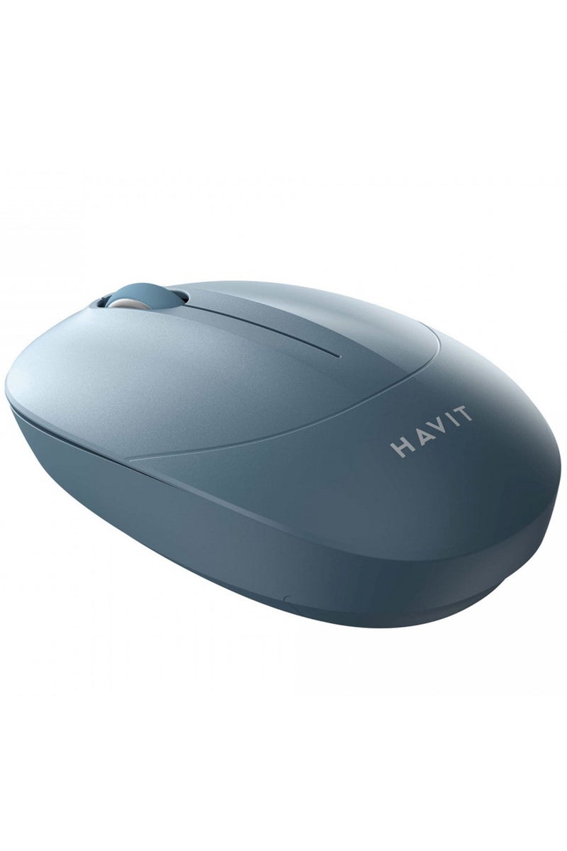 havit 2.4GHz Wireless Mouse 1600 DPI - Comfortable and Silent Optical Mouse with USB Receiver, Plug and Play, Long Battery Life, 47g Lightweight Design, Energy Saving, Precise and Smooth Control, Durable up to 3 Million Clicks, Compatible with Laptop, PC, Windows, Mac, Chromebook, Linux (Blue) - Image 3
