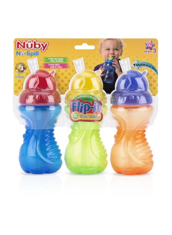 Nuby Flip It Beaker, Toddler Straw Cup with Flip Top Straw, Leak Resistant Training Cup for Babies and Toddlers, Everyday Hydration, Assorted - Image 5