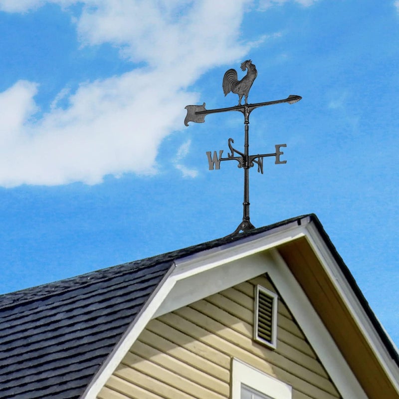 Whitehall Products Rooster Accent Weathervane, 30-Inch, Black - Image 2