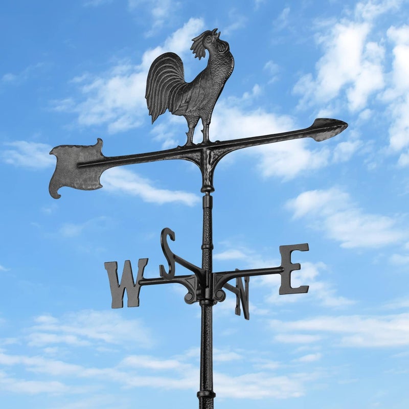 Whitehall Products Rooster Accent Weathervane, 30-Inch, Black - Image 3