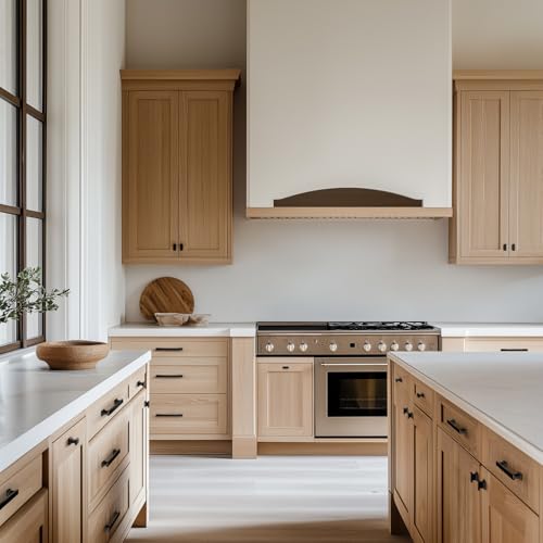 VEHCIL 10 Pack Matte Black Kitchen Cabinet Knobs Black Drawer Dresser Knobs Cabinet Handles for Cupboard Closet Bathroom Kitchen Cabinet Hardware,Solid Zinc Alloy - Image 2