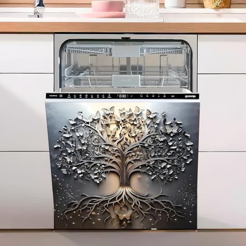 AOHMPT Dishwasher Magnet Sticker Cover Panel Decal Refrigerator Magnetic Sticker Decorative for Kitchen Decoration,Fridge Door Cover,Home Appliances Decor Stickers 23"x26" - Image 3