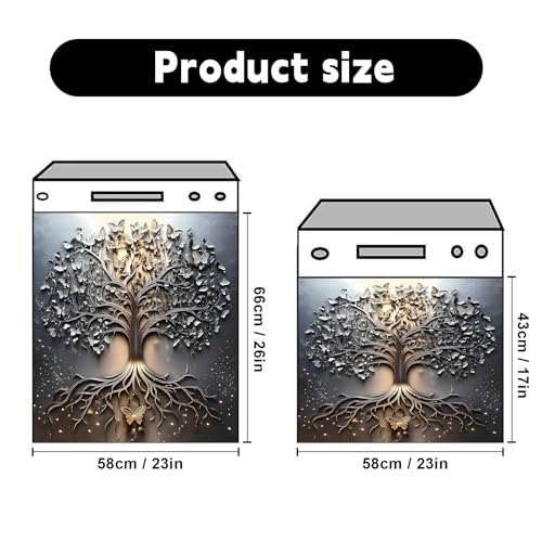 AOHMPT Dishwasher Magnet Sticker Cover Panel Decal Refrigerator Magnetic Sticker Decorative for Kitchen Decoration,Fridge Door Cover,Home Appliances Decor Stickers 23"x26" - Image 5