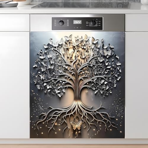 AOHMPT Dishwasher Magnet Sticker Cover Panel Decal Refrigerator Magnetic Sticker Decorative for Kitchen Decoration,Fridge Door Cover,Home Appliances Decor Stickers 23"x26" - Image 1