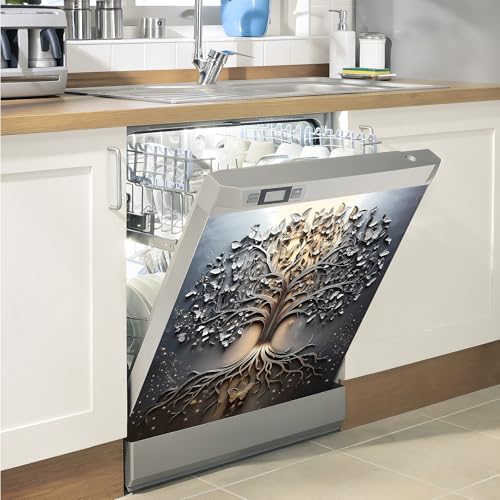 AOHMPT Dishwasher Magnet Sticker Cover Panel Decal Refrigerator Magnetic Sticker Decorative for Kitchen Decoration,Fridge Door Cover,Home Appliances Decor Stickers 23"x26" - Image 4