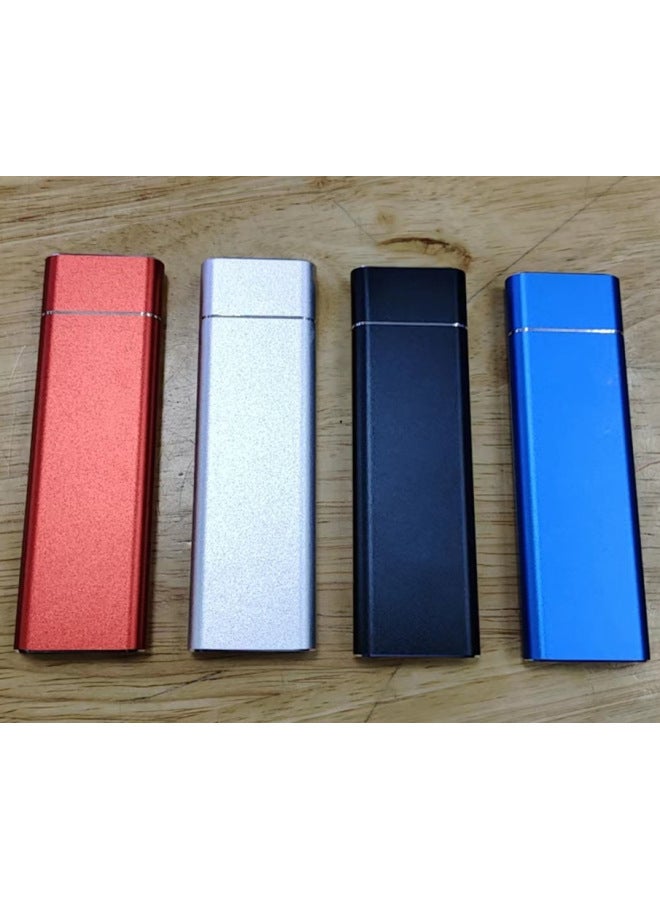 M.2 Solid State Hard Disk Box NVMe/NGFF Dual Protocol Hard Disk Box USB3.1 Transparent Type-c Mobile Hard Disk Box-Color:Blue Aluminum Box Gold MT-NVME Protocol  - Image 1