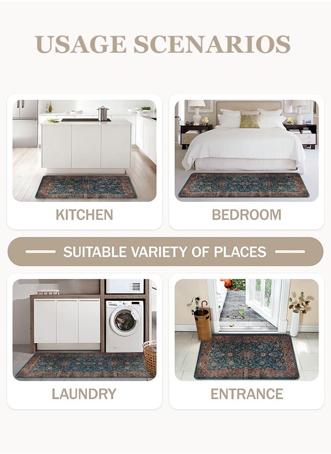 Generic 2 PCS Kitchen Floor Mats Rugs Set, Cushion Floor Carpet, Waterproof, Oil Resistant and Anti-Fatigue PU Standing Mat for Kitchen, Floor, Office, Sink, Laundry 45*75CM+45*120CM  - Image 4