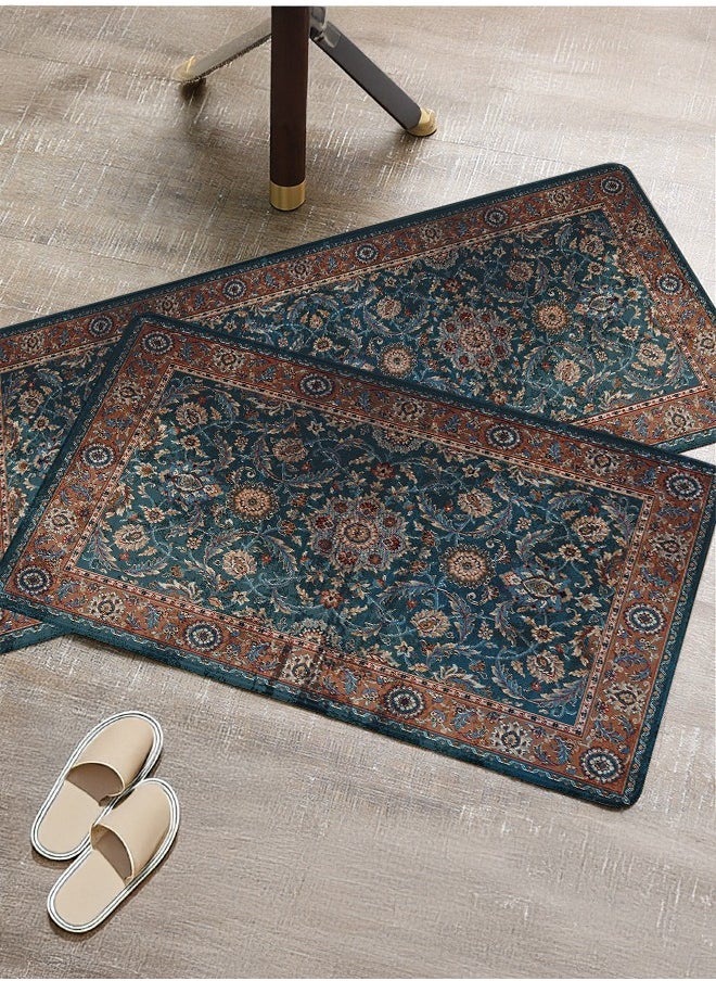 Generic 2 PCS Kitchen Floor Mats Rugs Set, Cushion Floor Carpet, Waterproof, Oil Resistant and Anti-Fatigue PU Standing Mat for Kitchen, Floor, Office, Sink, Laundry 45*75CM+45*120CM  - Image 2