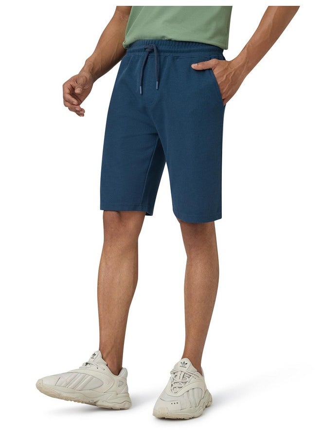 XYXX XYXX Men Cotton Rich Shorts, Regular Fit, Solid, Pack of 1, XYSHT13XL, Oxford Blue, XL  - Image 4