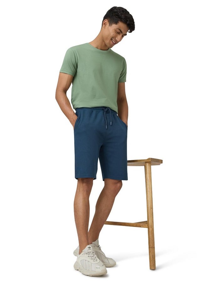 XYXX XYXX Men Cotton Rich Shorts, Regular Fit, Solid, Pack of 1, XYSHT13XL, Oxford Blue, XL  - Image 3