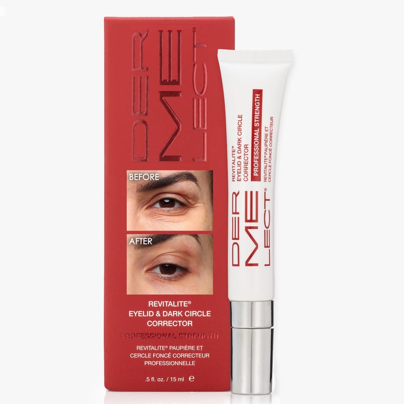Dermelect Revitalite Eyelid & Dark Circle Corrector- Professional Strength, Anti-Aging Eye Cream with Peptides, Brightening & Tightening Ingredients- Dark Circles, Puffiness, Droopy Eyelids & Wrinkles - Image 1