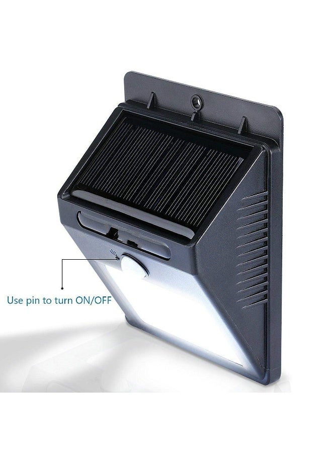 16 LED Solar Motion Sensor Wall Light, Outdoor Waterproof Security Light, Auto On/Off, White Light, 6 × 20 cm | Model: SL-16MS - Image 1
