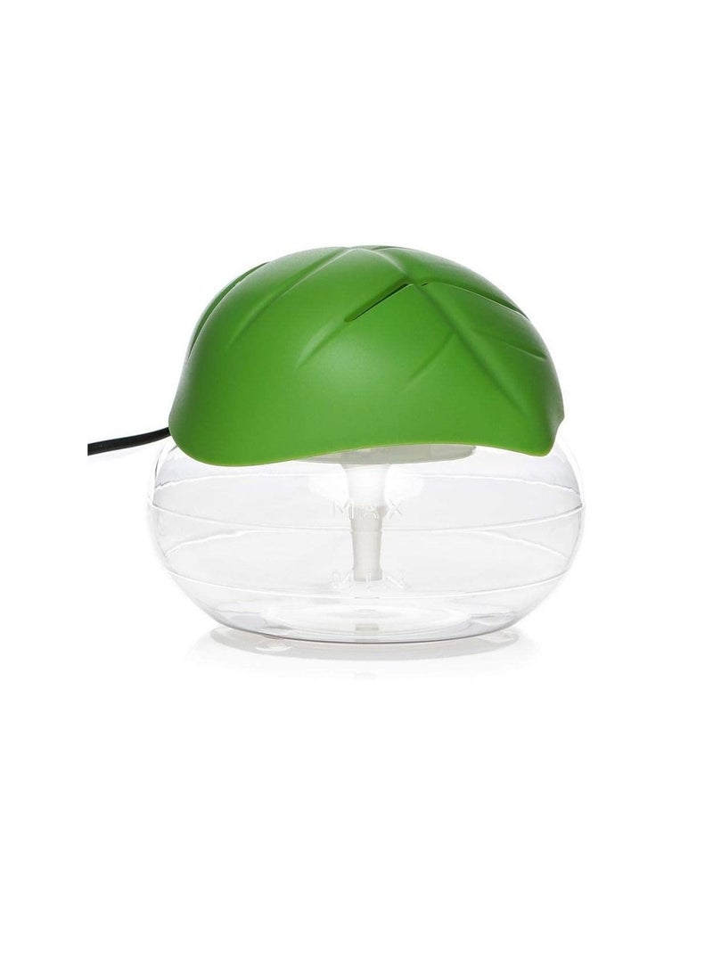 AS SEEN ON TV - Diffuser purifier, humidifier, and electric leaf-shaped portable room air refresher revitalizer green - Image 1