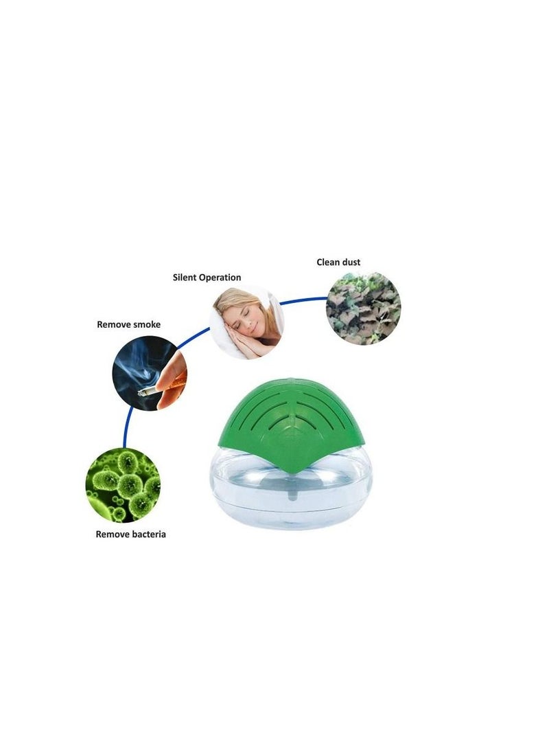 AS SEEN ON TV - Diffuser purifier, humidifier, and electric leaf-shaped portable room air refresher revitalizer green - Image 1