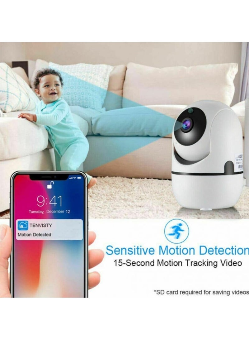 نورميل كاميرا مراقبة داخلية نورميل 1080P عالية الدقة – كاميرا CCTV متحركة 360 درجة مع كشف ذكي للأشخاص | رؤية ليلية وكاميرا واي فاي لاسلكية مع صوت ثنائي الاتجاه وإنذار مدمج | متوافقة مع أليكسا ومساعد جوجل | لمراقبة المنزل والطفل - Image 2