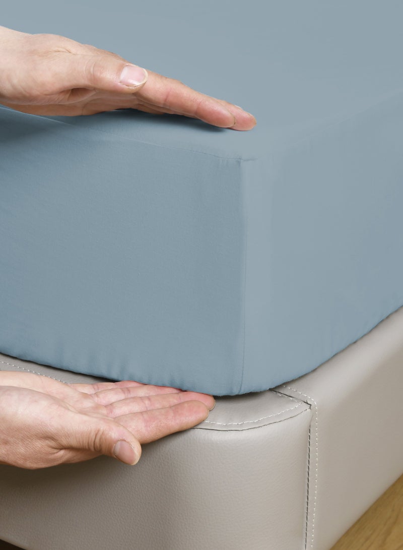 Master Home Textile Cotton Fitted Sheet Set, 100% Cotton, 200 TC, 3 Pieces King Size with 35 cm Deep Pocket - Image 5