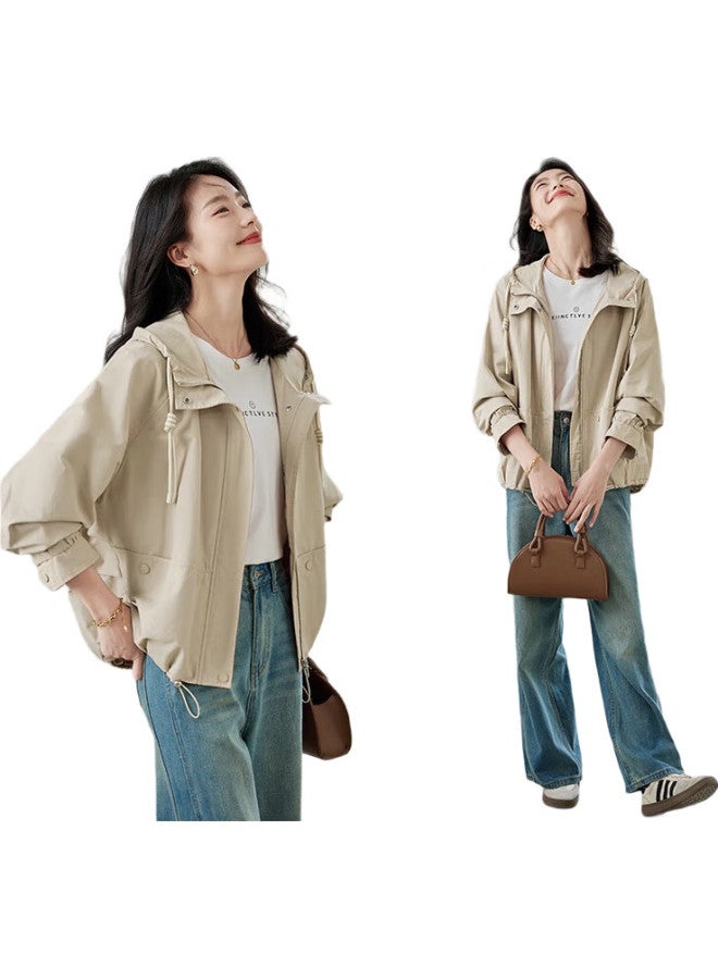 First Application Chushen Chunqiu Women'S Short Hooded Jacket, Exquisite Design, Versatile Pockets, Loose Casual Outerwear, S143U2011 - Image 1