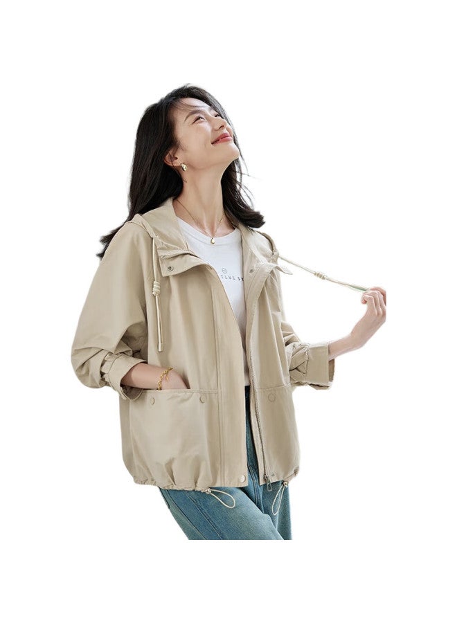 First Application Chushen Chunqiu Women'S Short Hooded Jacket, Exquisite Design, Versatile Pockets, Loose Casual Outerwear, S143U2011 - Image 2