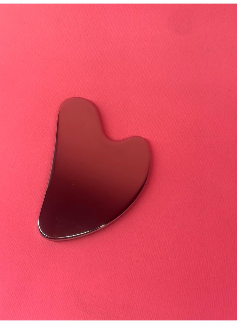 بكرة تدليك الوجه من الفولاذ المقاوم للصدأ للجسم والوجه والرقبة والعينين، غوا شا متينة، هدية للعناية بالبشرة من الفولاذ المقاوم للصدأ للنساء للتجاعيد ومكافحة الشيخوخة (100 جرام) - Image 1