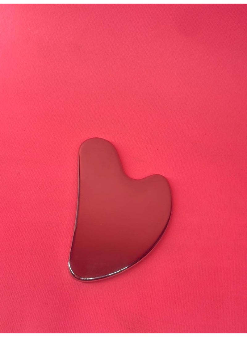 بكرة تدليك الوجه من الفولاذ المقاوم للصدأ للجسم والوجه والرقبة والعينين، غوا شا متينة، هدية للعناية بالبشرة من الفولاذ المقاوم للصدأ للنساء للتجاعيد ومكافحة الشيخوخة (100 جرام) - Image 3