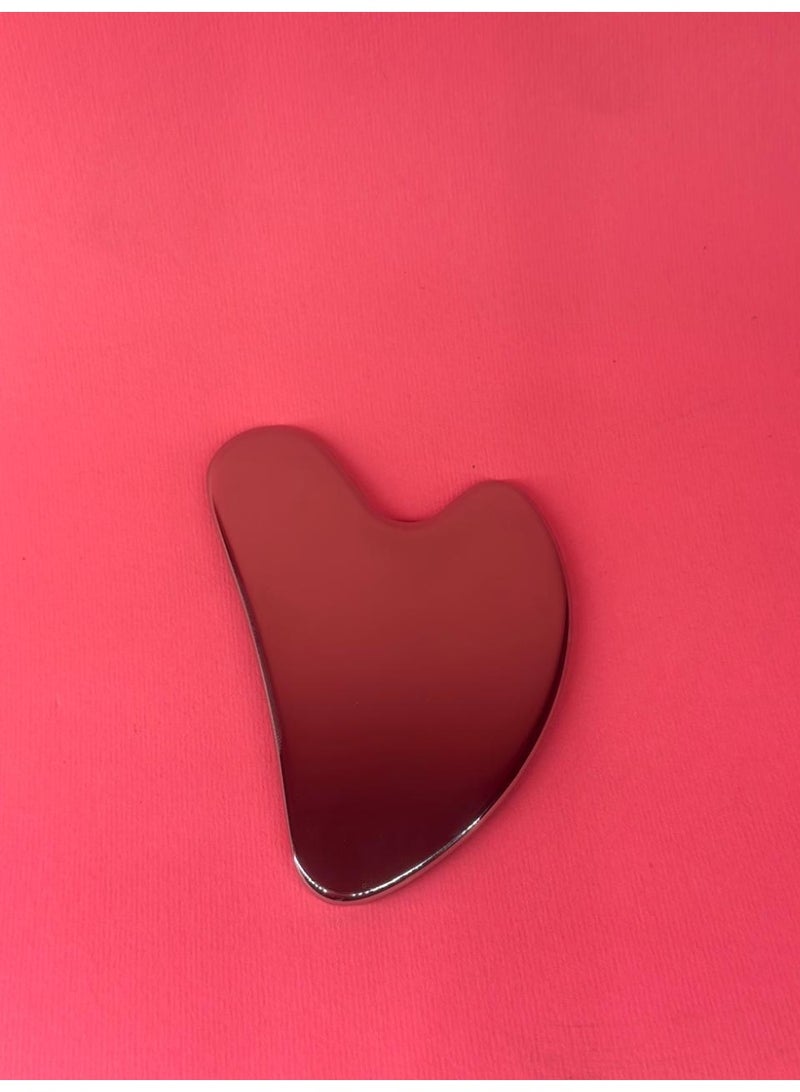 بكرة تدليك الوجه من الفولاذ المقاوم للصدأ للجسم والوجه والرقبة والعينين، غوا شا متينة، هدية للعناية بالبشرة من الفولاذ المقاوم للصدأ للنساء للتجاعيد ومكافحة الشيخوخة (100 جرام) - Image 2