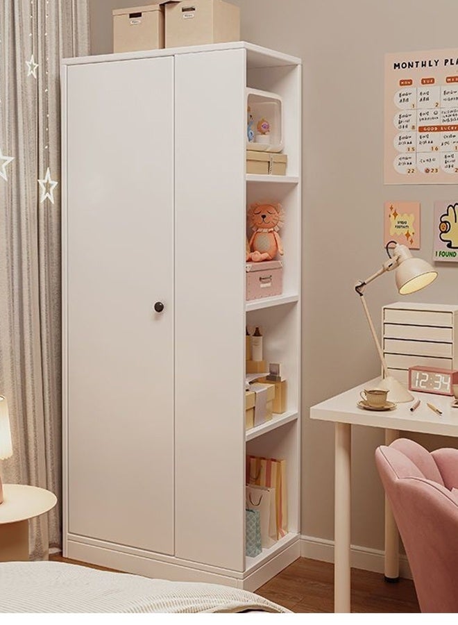 JCB CHIC Wooden Wardrobe Cabinet with Doors, 4 Open Storage Shelves,Modern White BedroomArmoire Wardrobe Closet,180cm Tall Clothes Storage Cabinet for Home Room(60×40×180CM) - Image 1