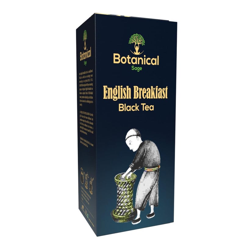 Botanical Sage- English Breakfast Black Tea 15 Pyramid Teabags | Classic English Range | Selected | Luxury Tea - Image 1