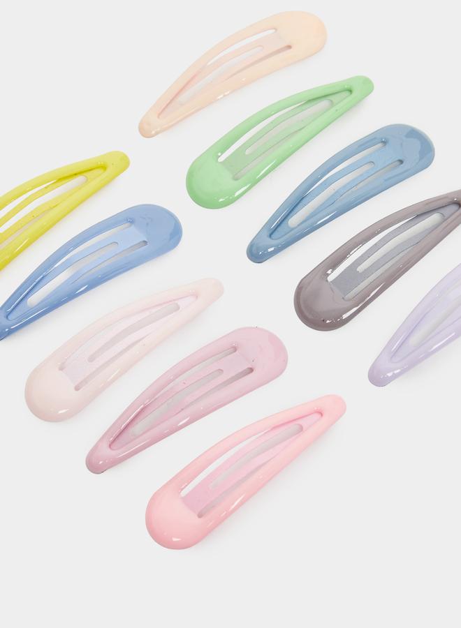 Styli Pack of 10 - Kids Pastel Hair Clips - Image 2