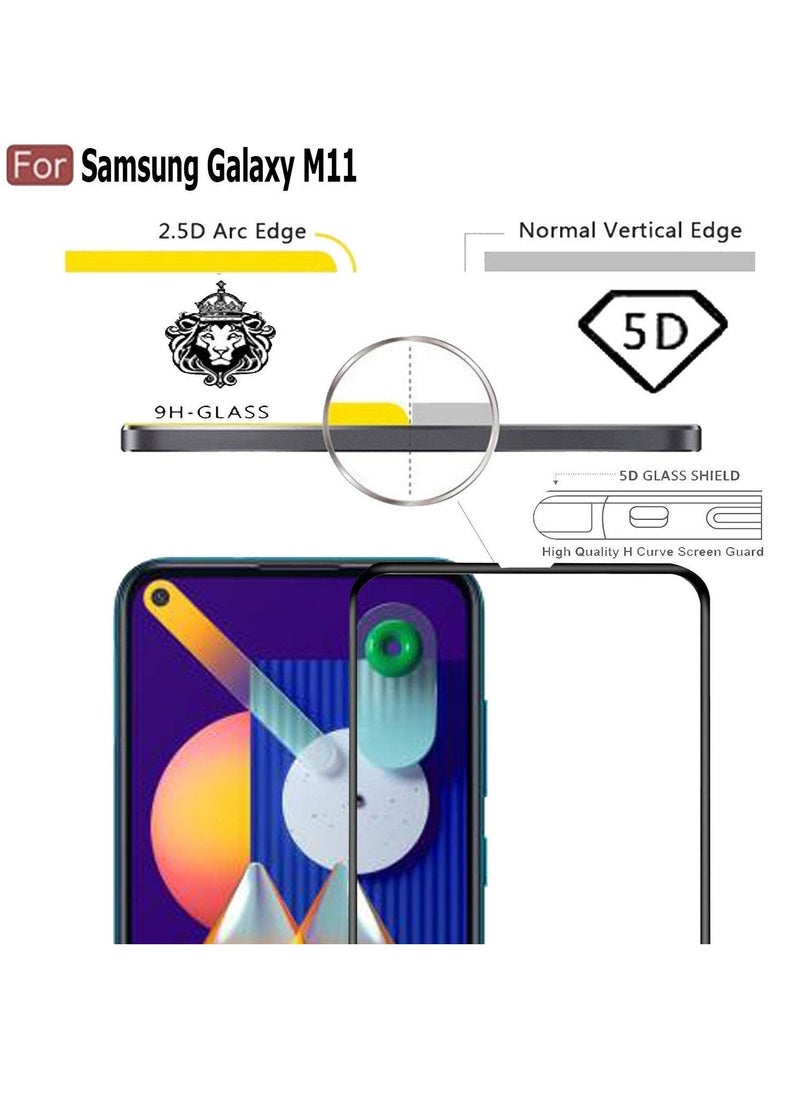 vesus Screen Protector Glass Full Glue Tempered Screen Guard Anti Explosion 2.5D for Samsung Galaxy M11 & A11, - Image 5