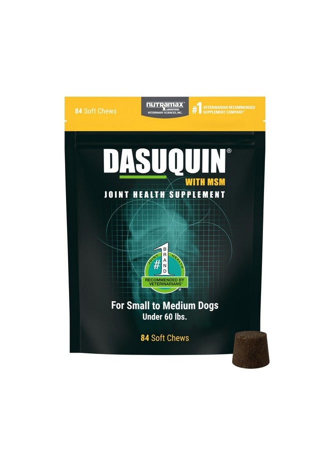 Nutramax Laboratories Nutramax Laboratories Dasuquin with MSM Joint Health Supplement for Small to Medium Dogs - With Glucosamine, MSM, Chondroitin, ASU, Boswellia Serrata Extract, and Green Tea Extract, 84 Soft Chews  - Image 1