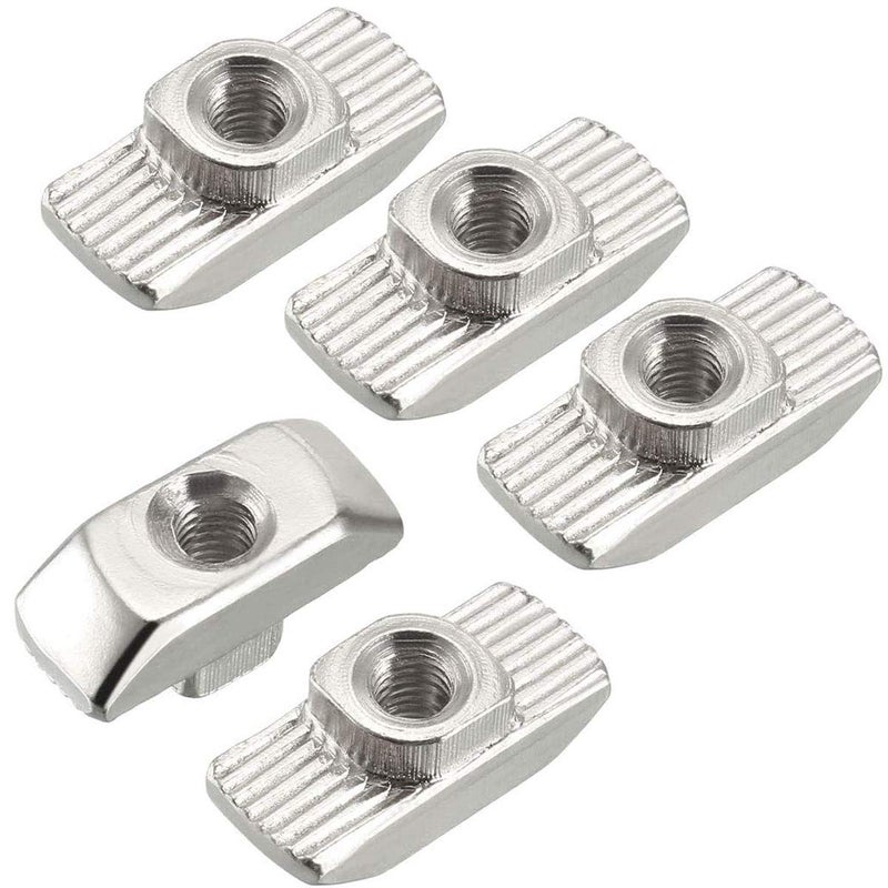 DGZ 50Pcs 4040 Series M4 T Nuts, T Slot Nut Hammer Head Fastener Nut, Nickel Plated Carbon Steel Nut for Aluminum Profile(4040 Series M4) - Image 2