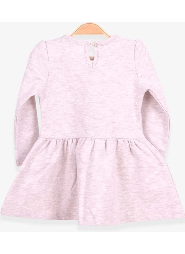 بريز Girls' Long Sleeve Dress Baby Printed Patterned Beige Melange (1-4 Years)