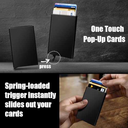 FurArt Slim Minimalist Wallet, Front Pocket Wallets, RFID Blocking, Credit Card Holder for Men-Black - Image 2