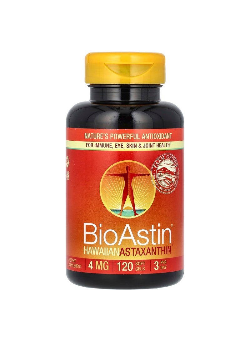 BioAstin, Hawaiian Astaxanthin, 4 mg, 120 Soft Gels